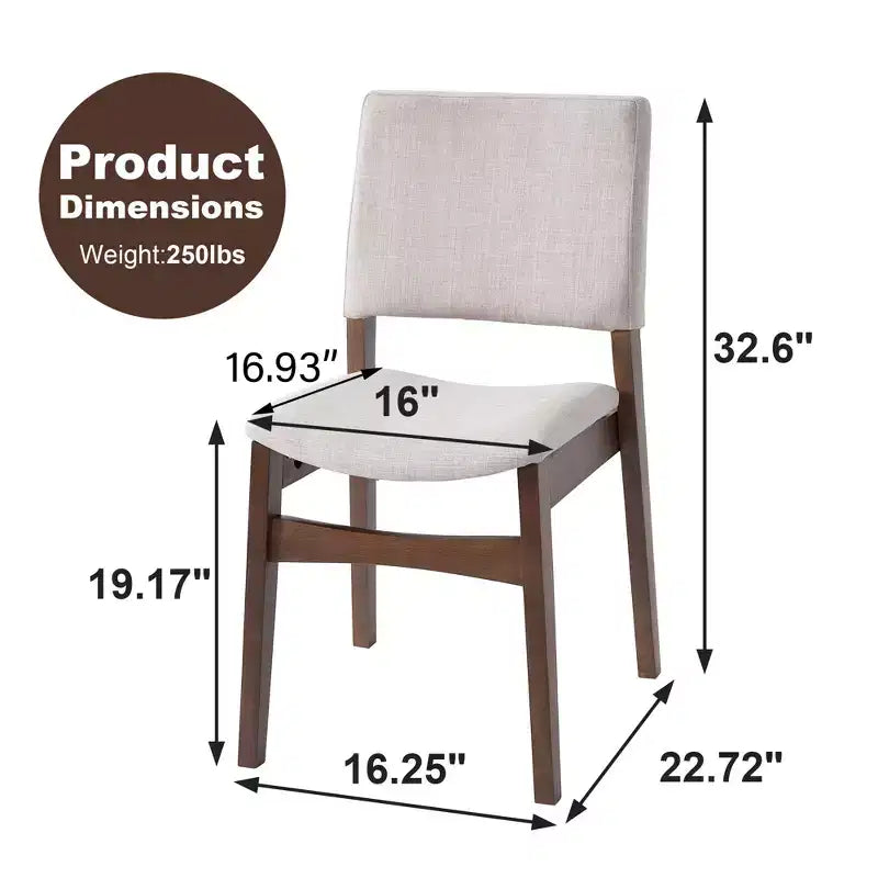 Chaises de salle à manger empilables rembourrées, avec assise et dossier en lin