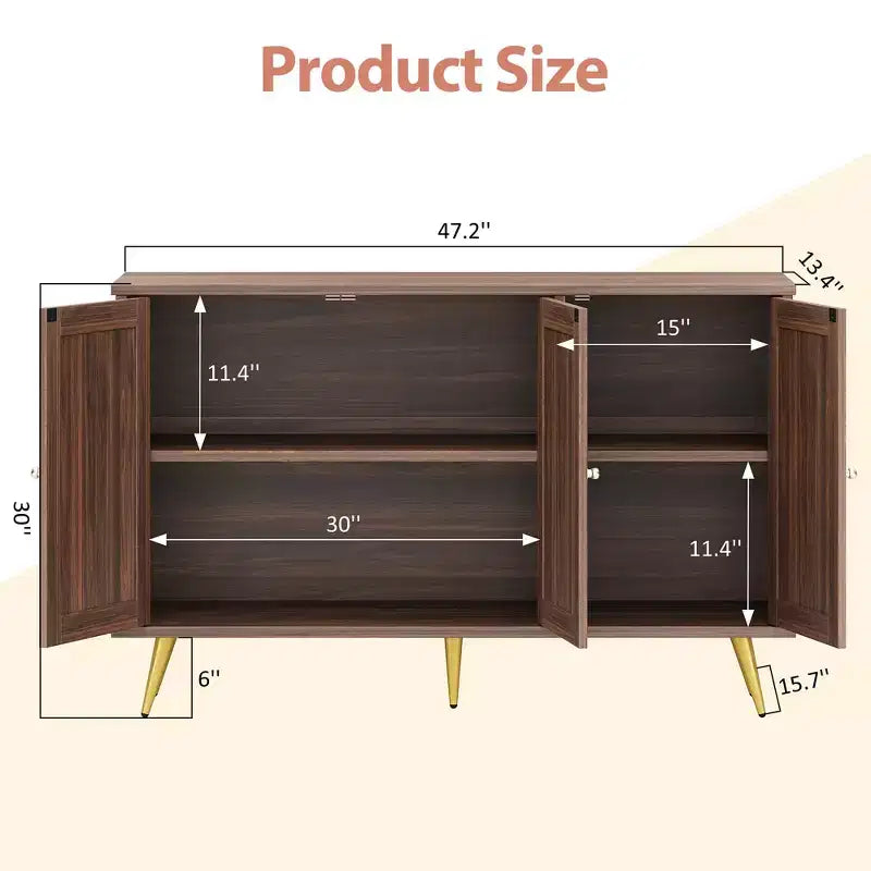 Meuble de rangement en osier, buffet de style moderne