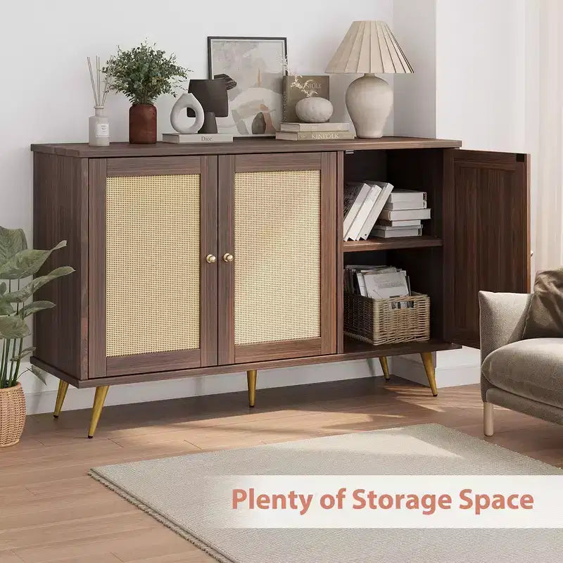 Meuble de rangement en osier, buffet de style moderne