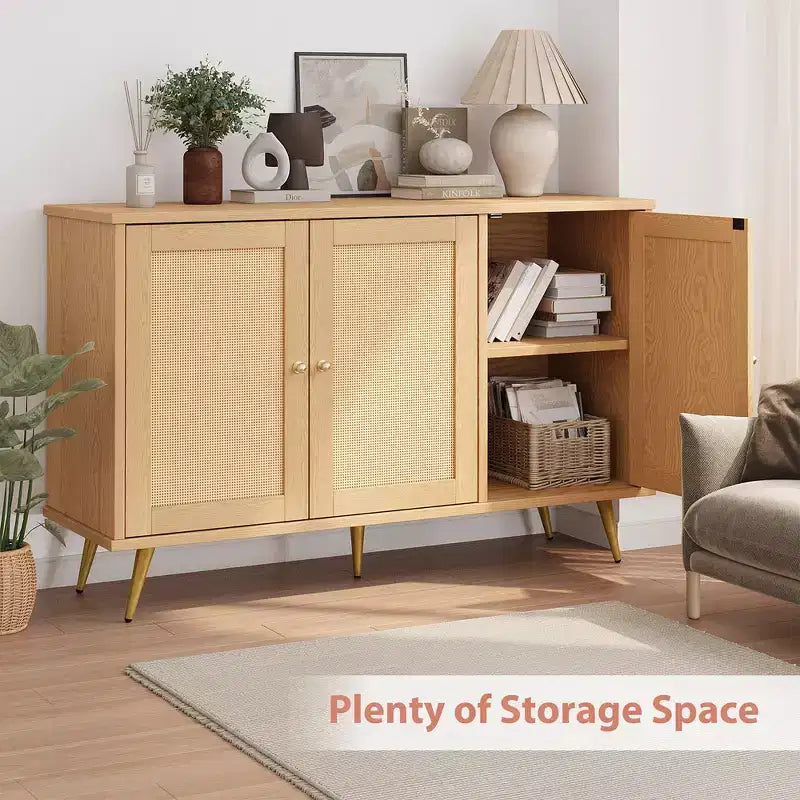 Meuble de rangement en osier, buffet de style moderne