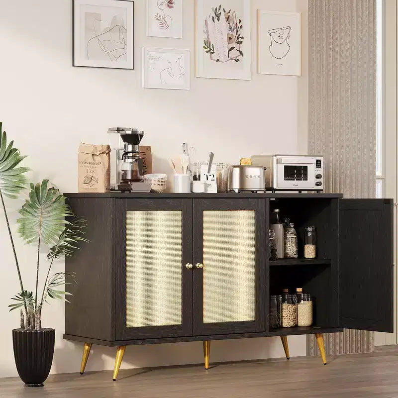 Meuble de rangement en osier, buffet de style moderne