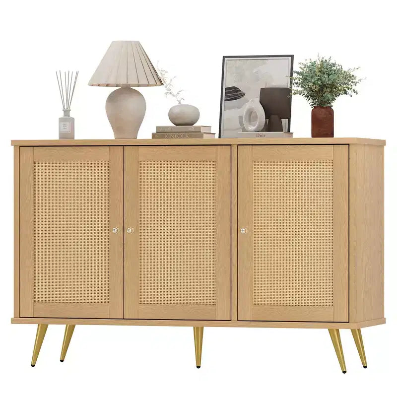 Meuble de rangement en osier, buffet de style moderne