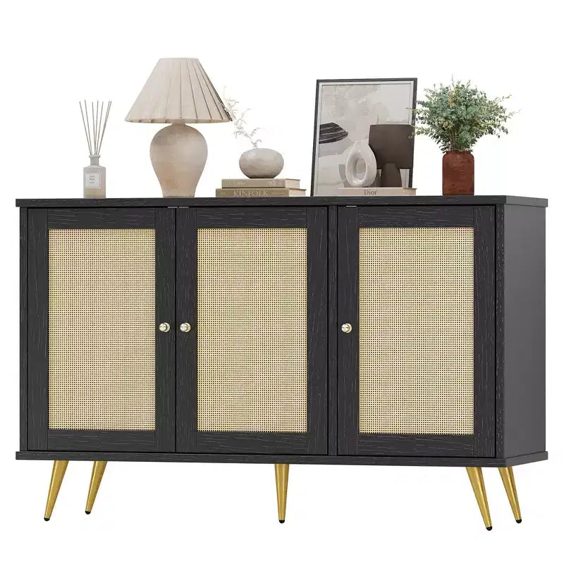 Meuble de rangement en osier, buffet de style moderne