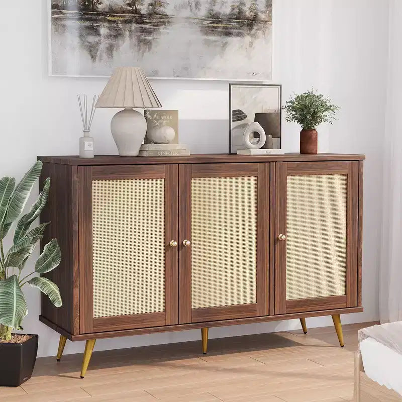 Meuble de rangement en osier, buffet de style moderne