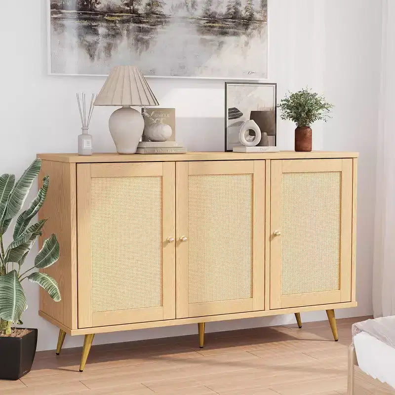 Meuble de rangement en osier, buffet de style moderne
