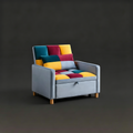 Canapé-lit convertible, fauteuil-lit une place trois en un