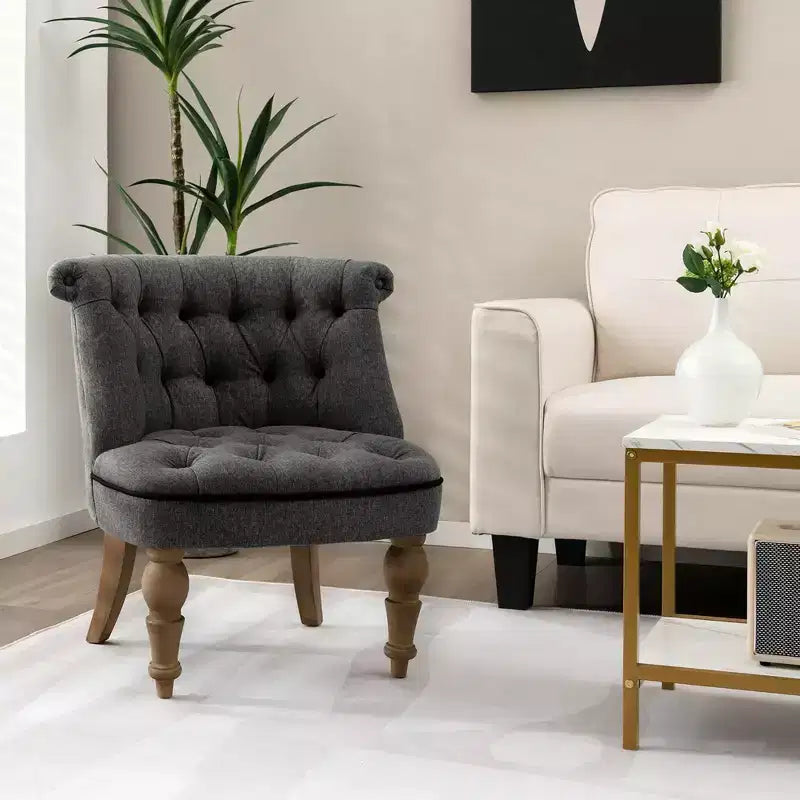 Fauteuil de salon rembourré, chaise longue sans accoudoirs