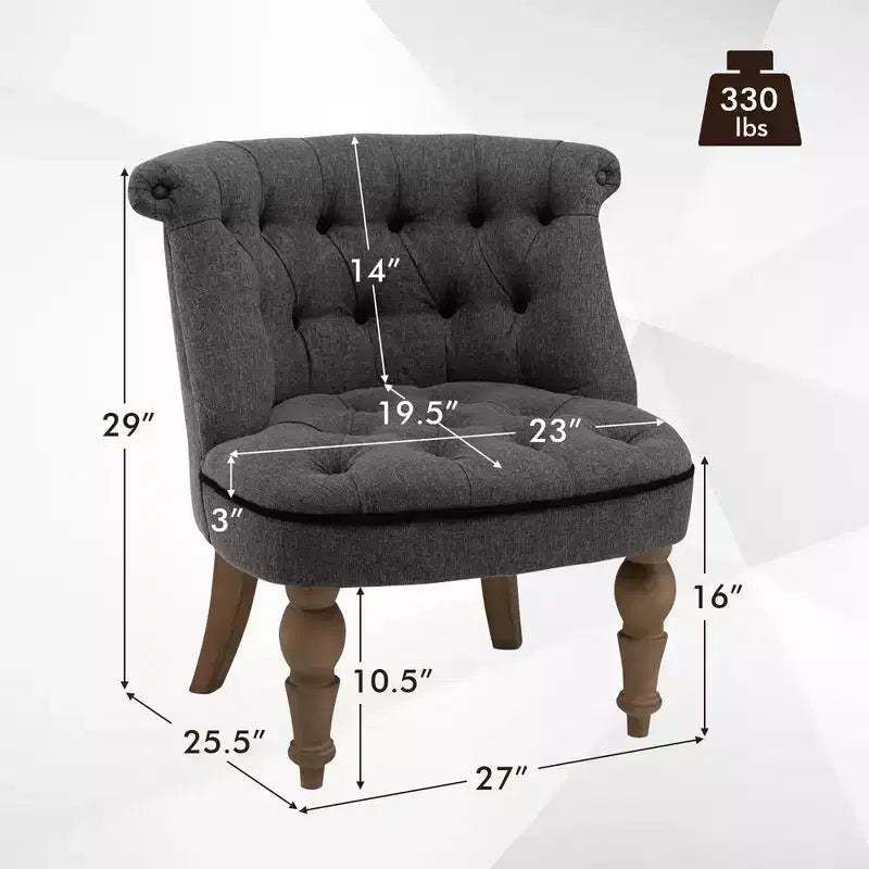 Fauteuil de salon rembourré, chaise longue sans accoudoirs