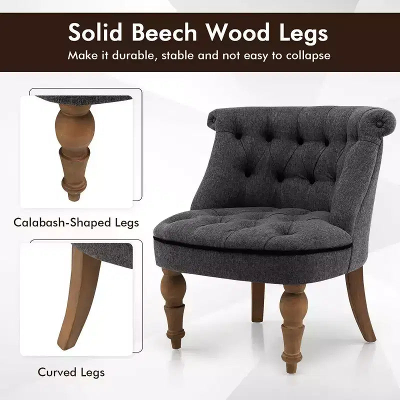 Fauteuil de salon rembourré, chaise longue sans accoudoirs