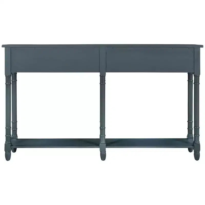 Console avec deux tiroirs de rangement et étagère inférieure