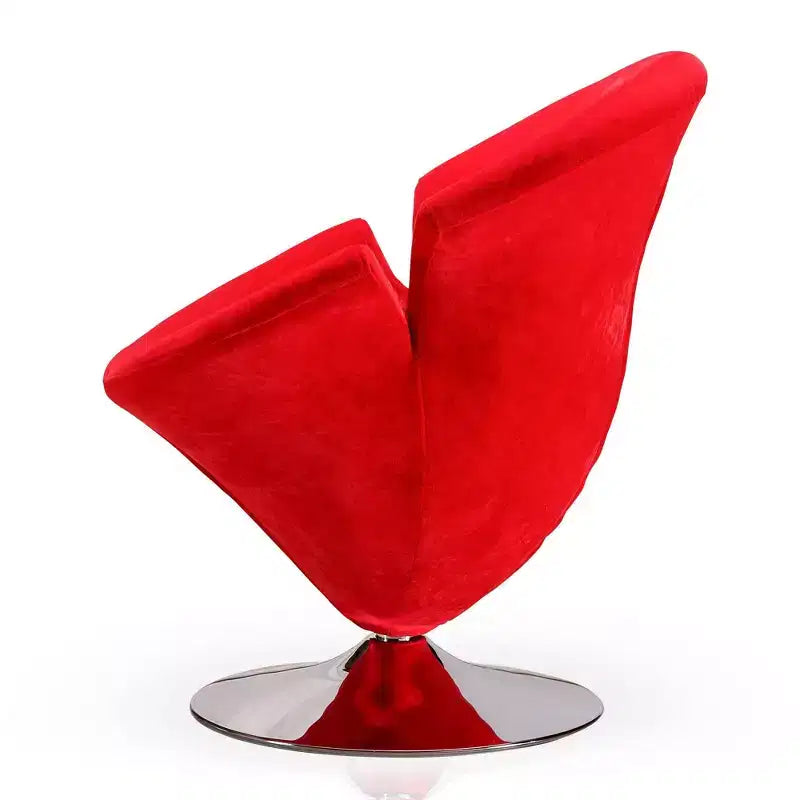 Deux fauteuils pivotants en velours tulipe