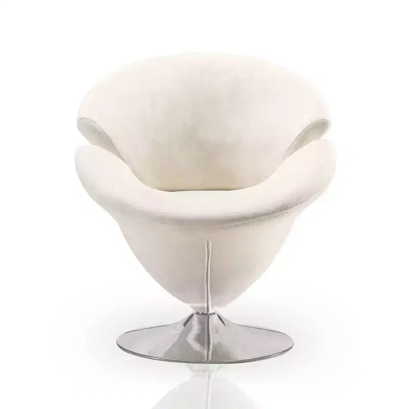 Deux fauteuils pivotants en velours tulipe