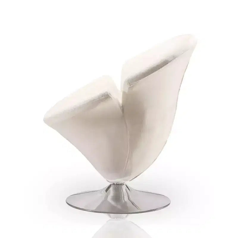 Deux fauteuils pivotants en velours tulipe