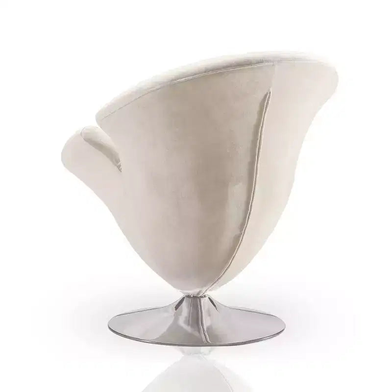 Deux fauteuils pivotants en velours tulipe