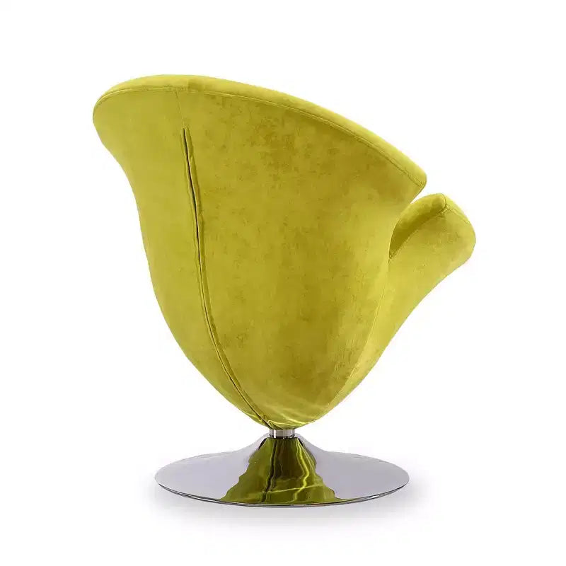 Deux fauteuils pivotants en velours tulipe