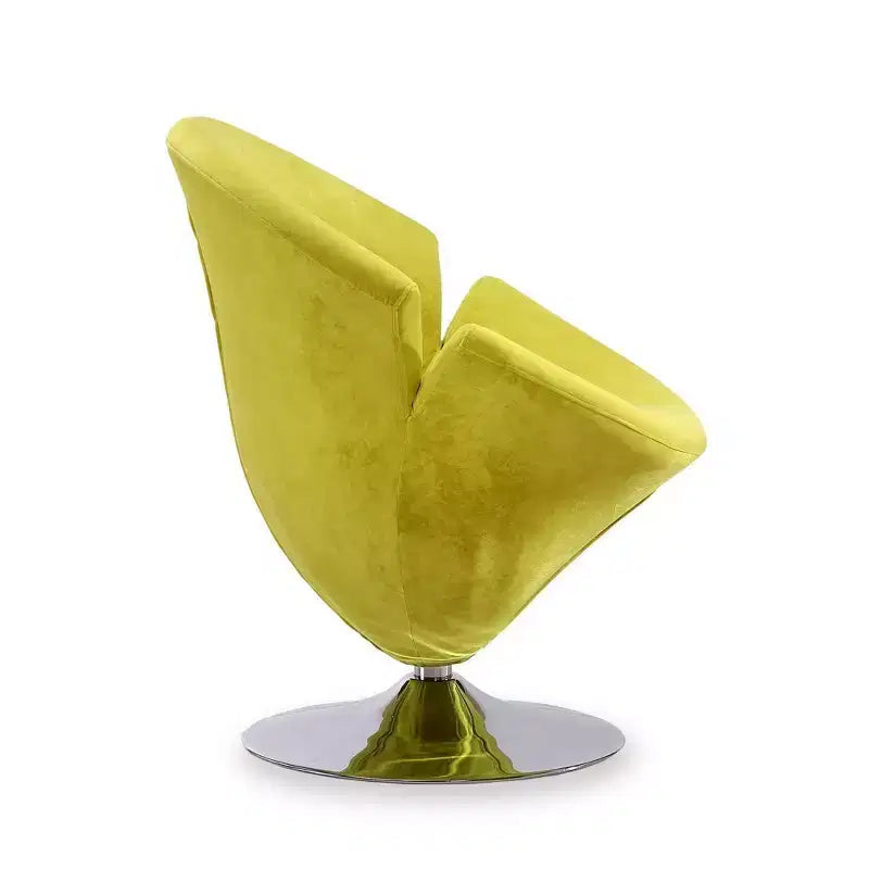 Deux fauteuils pivotants en velours tulipe