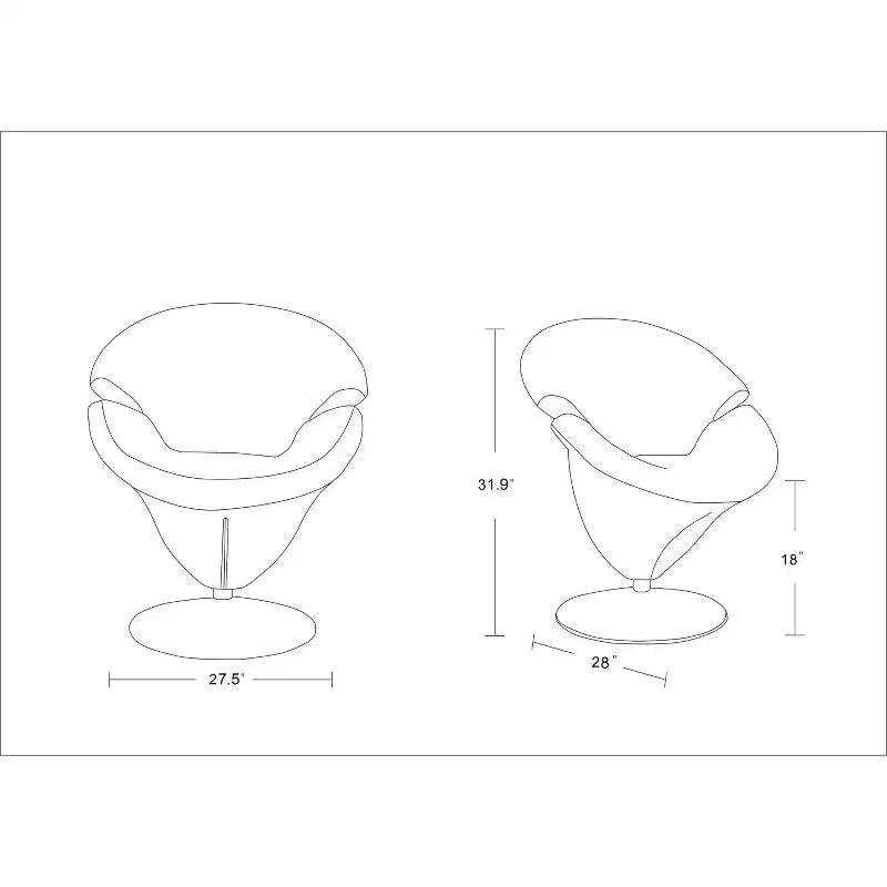 Deux fauteuils pivotants en velours tulipe