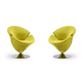 Set of 2 Tulip Velvet Swivel Accent Chairs - Manhattan Comfort